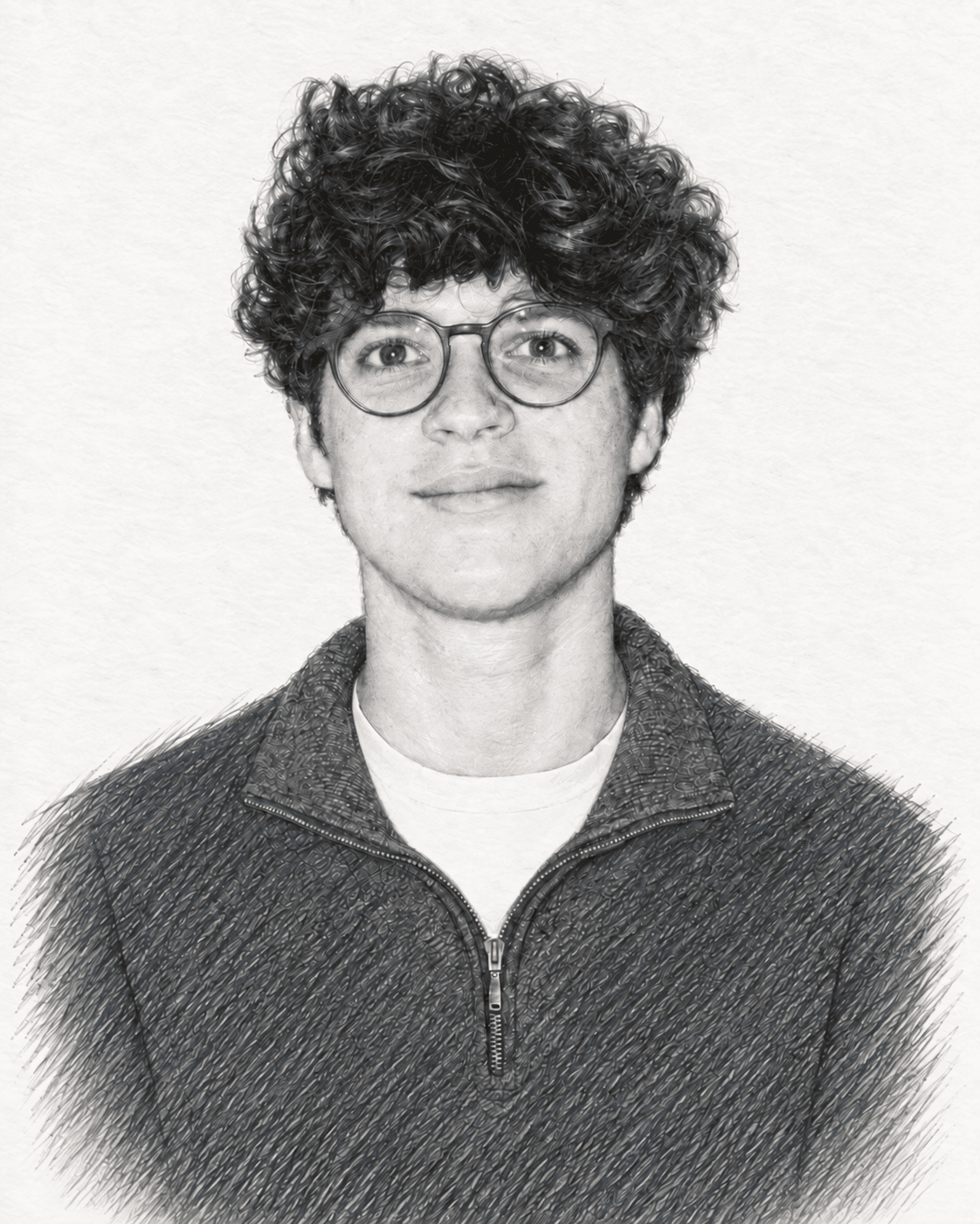 Illustrated portrait of Ziyad Diab